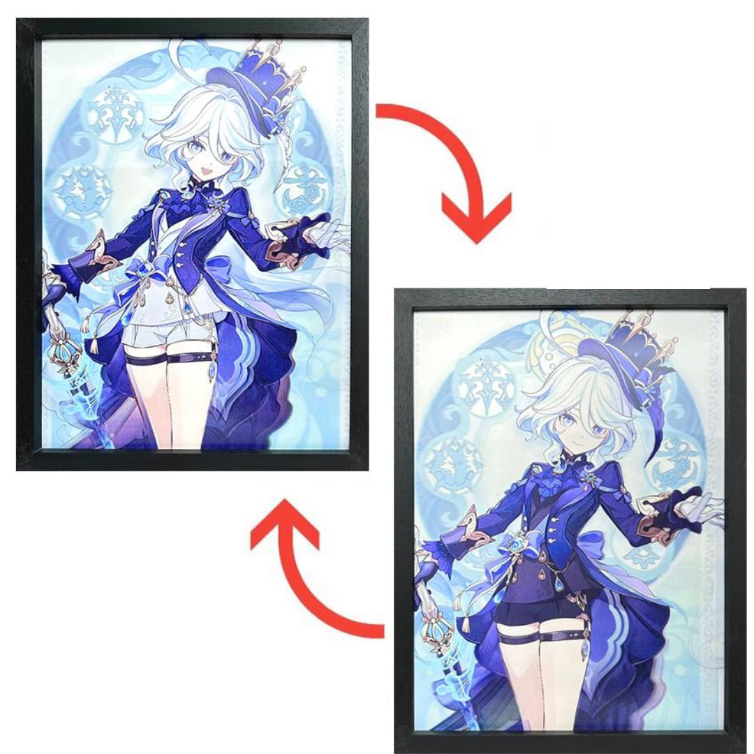 Three-dimensional gradient painting, cartoon comic frame