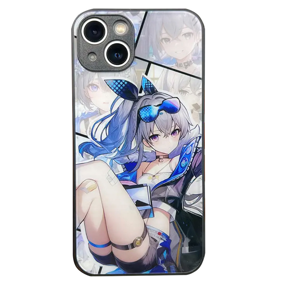 Silver Wolf --glass phone case