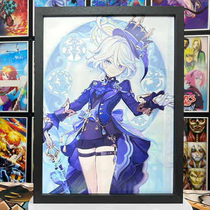 Three-dimensional gradient painting, cartoon comic frame