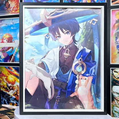 Three-dimensional gradient painting, cartoon comic frame