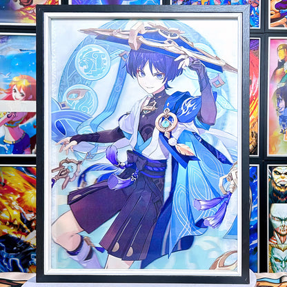 Three-dimensional gradient painting, cartoon comic frame