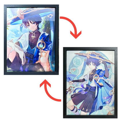 Three-dimensional gradient painting, cartoon comic frame