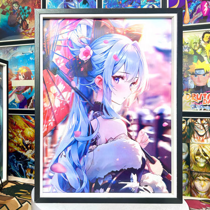 Three-dimensional gradient painting, cartoon comic frame