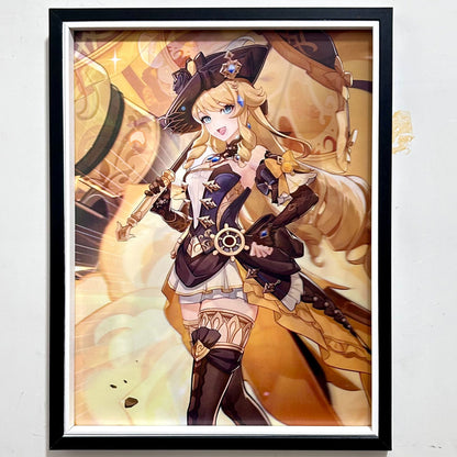 Three-dimensional gradient painting, cartoon comic frame