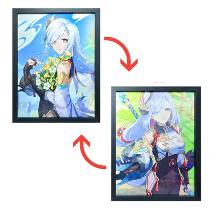 Three-dimensional gradient painting, cartoon comic frame