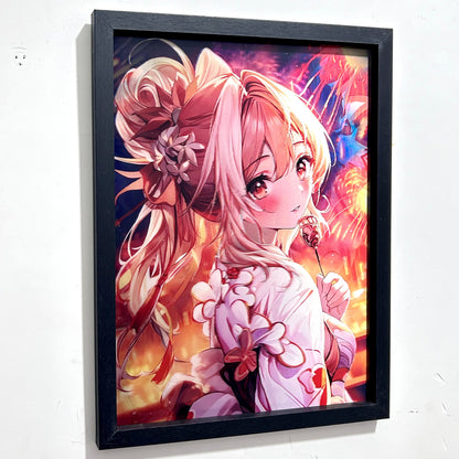 Three-dimensional gradient painting, cartoon comic frame