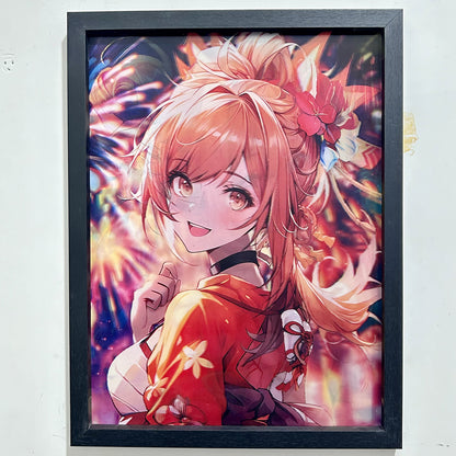 Three-dimensional gradient painting, cartoon comic frame