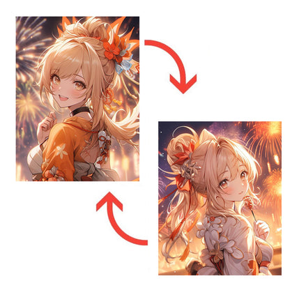 Three-dimensional gradient painting, cartoon comic frame